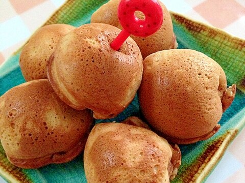 たこ焼き器で！カフェオレベビーカステラ♡